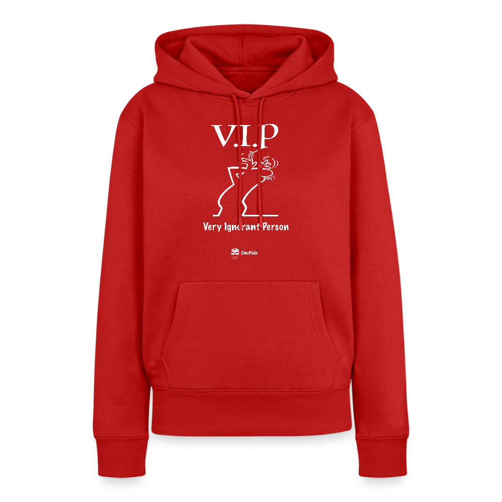 Damen Hoodie "VIP Very Ignorant Person" - red