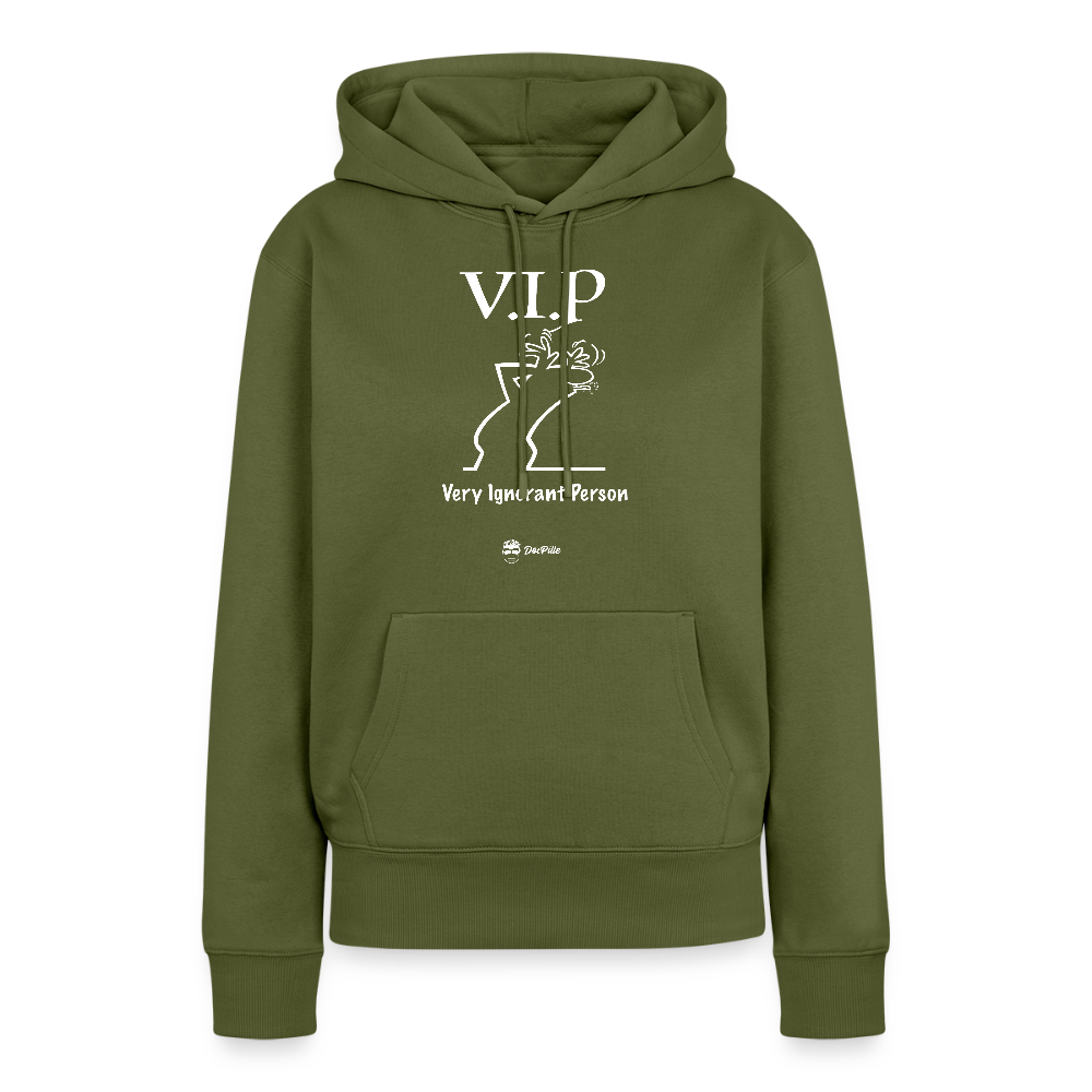 Damen Hoodie "VIP Very Ignorant Person" - khaki