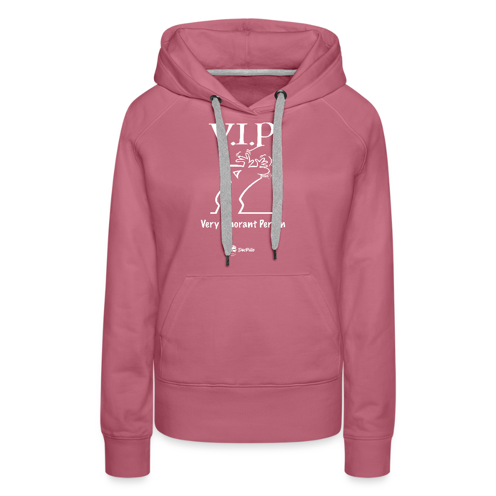 Damen Hoodie "VIP Very Ignorant Person" - mauve