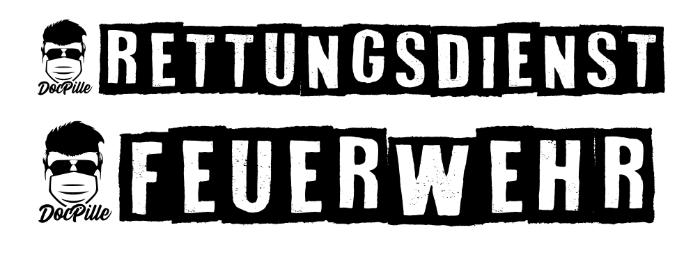 Aufkleber " Feuerwehr / Rettungsdienst"